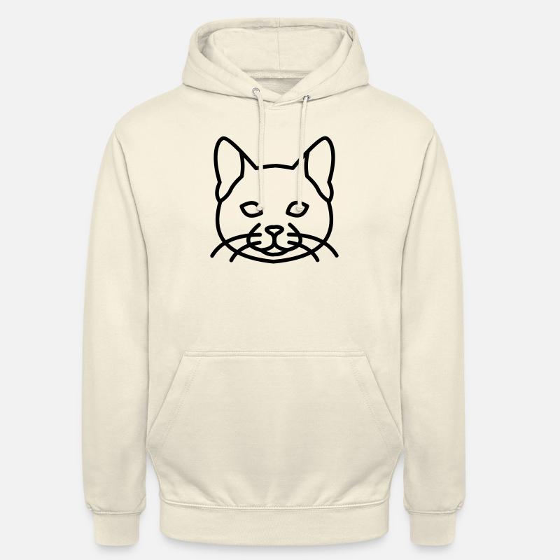 Chat - Sweat-shirt à capuche unisexe - vanille