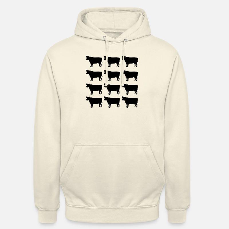 Vache - Sweat-shirt à capuche unisexe - vanille
