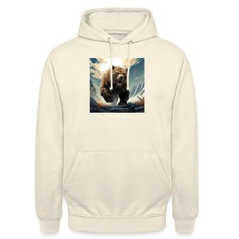 Bear Strength - Unisex Hoodie - vanilla - Front - Alina (178cm) & Michal (187cm)
