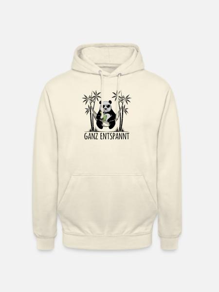 Panda - Completely relaxed - Unisex Hoodie - vanilla
