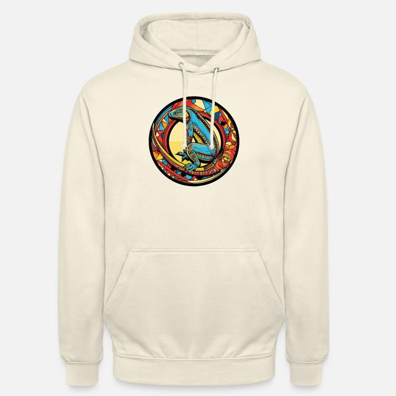 Bande dessinée Lézard - Sweat-shirt à capuche unisexe - vanille