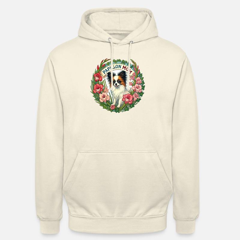 Maman Papillon - Sweat-shirt à capuche unisexe - vanille