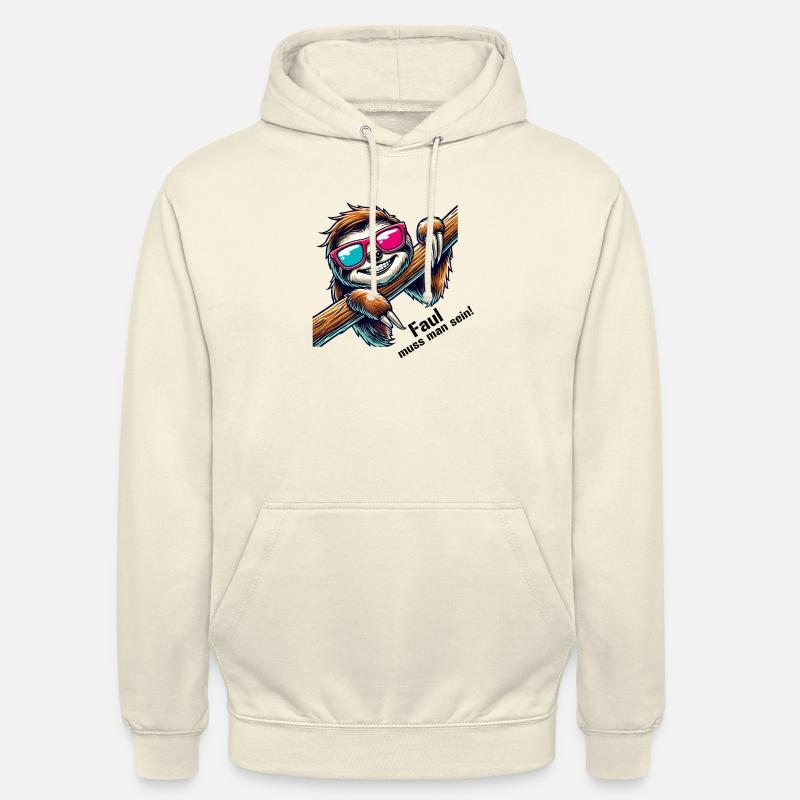 faultier sonnenbrille - Unisex Hoodie - Vanille-Milchshake