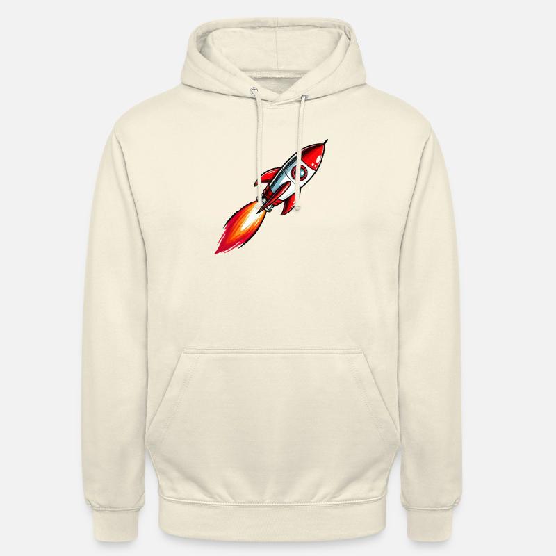 Fusée - Sweat-shirt à capuche unisexe - vanille