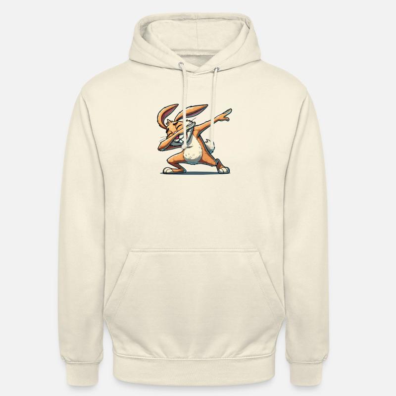 Bande dessinée Bunny Dabbing - Sweat-shirt à capuche unisexe - vanille