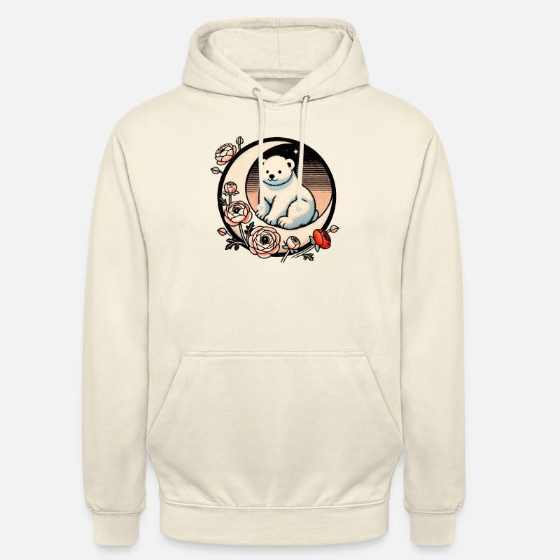 Lune de l’ours polaire - Sweat-shirt à capuche unisexe - vanille