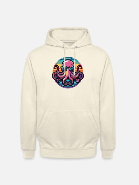 Octopus Cool Comic - Unisex Hoodie - vanilla