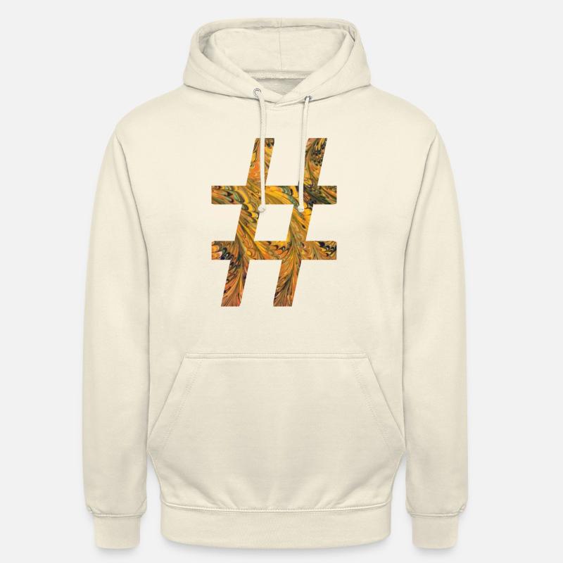 symbole de hashtag e 116 - Sweat-shirt à capuche unisexe - vanille