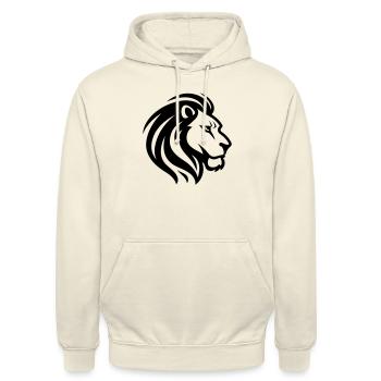 lion - Sweat-shirt à capuche unisexe - vanille - Devant - Alina (178cm) & Michal (187cm)