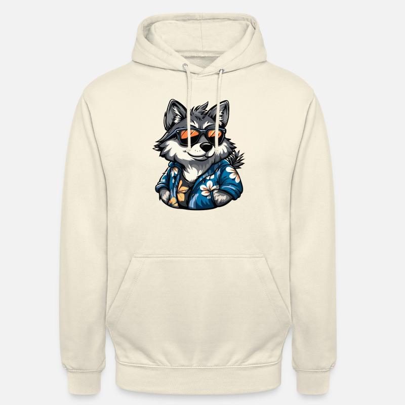 Wolf Comic Urlaub - Unisex Hoodie - Vanille-Milchshake