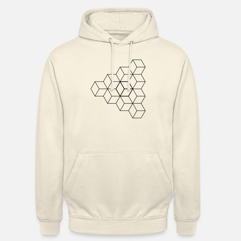 Triangle Cube Bold - Unisex Hoodie - vanilla