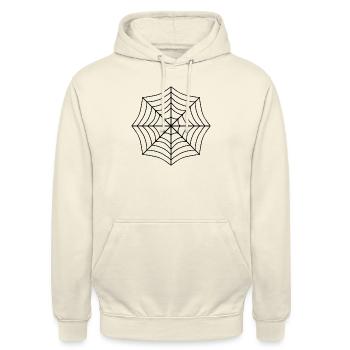 Toile d’araignée noire - Sweat-shirt à capuche unisexe - vanille - Devant - Alina (178cm) & Michal (187cm)