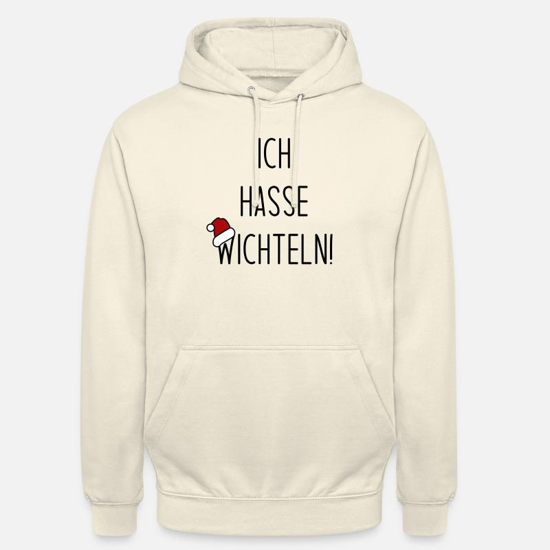 Ich hasse wichteln - Unisex Hoodie - Vanille-Milchshake