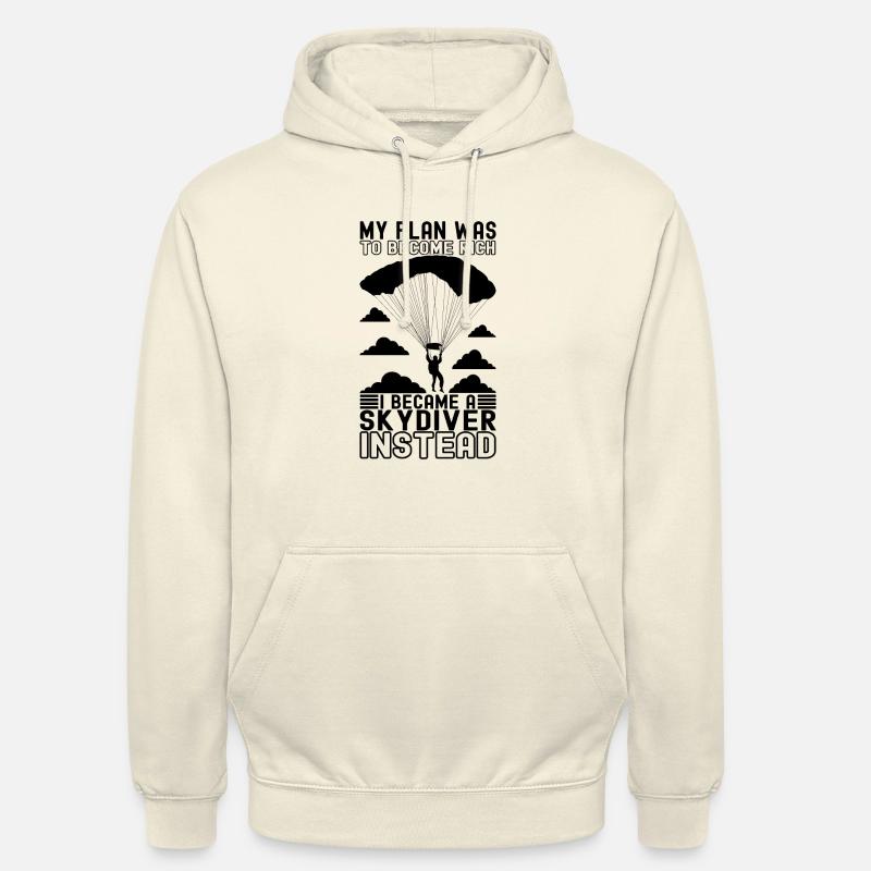 Parachute Parachutist - Unisex Hoodie - vanilla