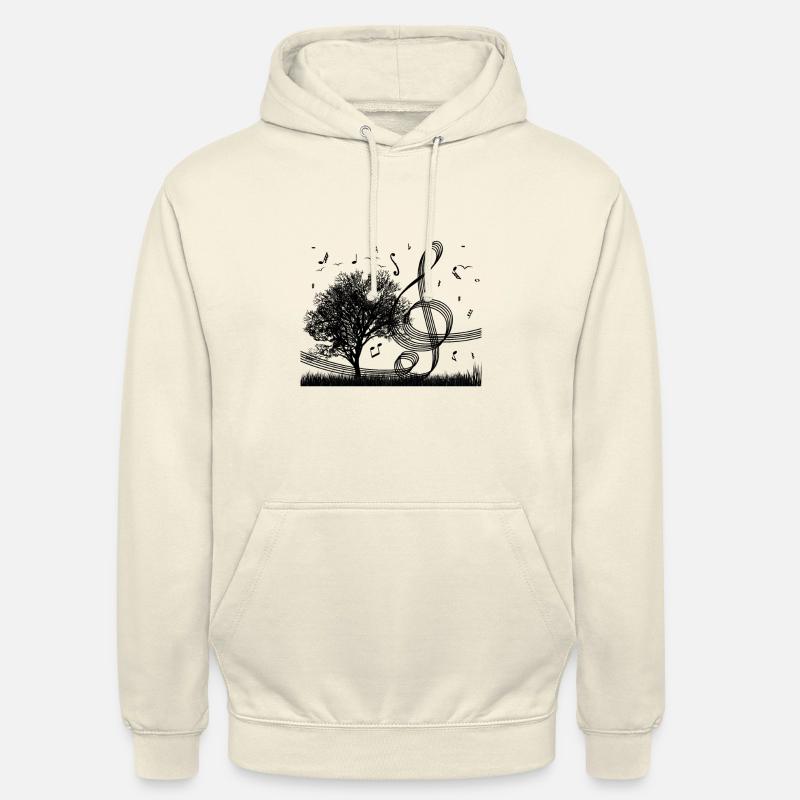 Clef clé de sol violon violon note - Sweat-shirt à capuche unisexe - vanille