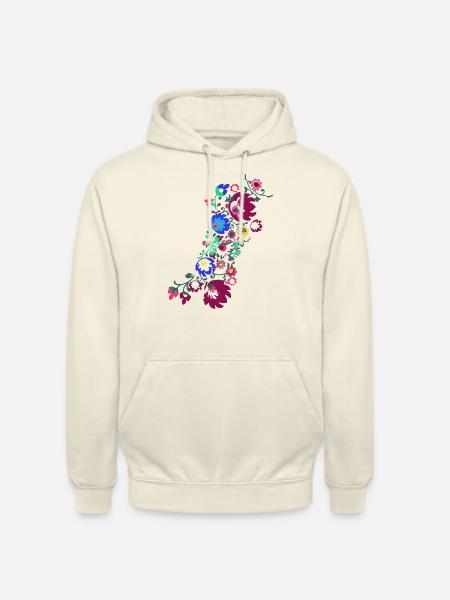 ornamente,blumen,bunt,blume,ranke,floral - Unisex Hoodie - Vanille-Milchshake