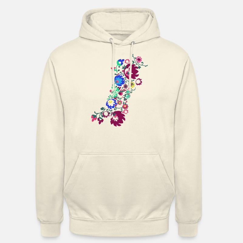 ornamente,blumen,bunt,blume,ranke,floral - Unisex Hoodie - Vanille-Milchshake