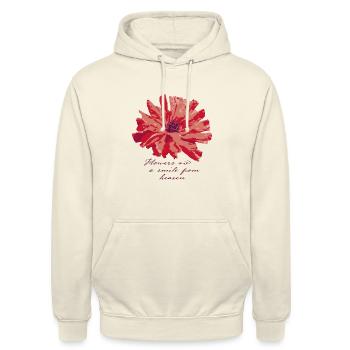 Flowers are a smile from heaven - Unisex Hoodie - vanilla - Front - Alina (178cm) & Michal (187cm)