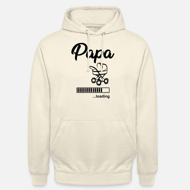 Papa loading 3- werdender Papa - Unisex Hoodie - Vanille-Milchshake
