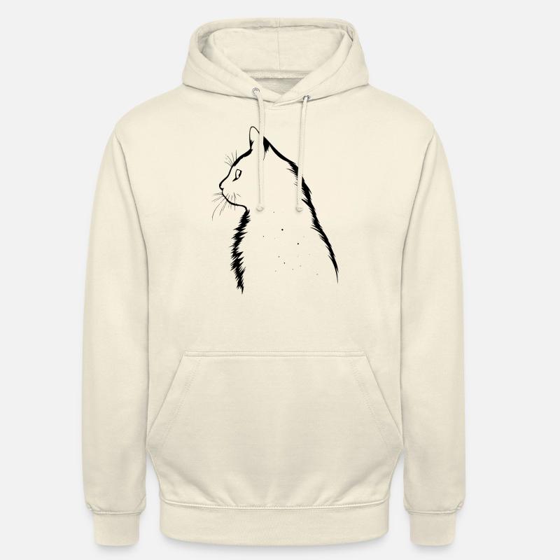 Chat, Motif De Chat - Sweat-shirt à capuche unisexe - vanille