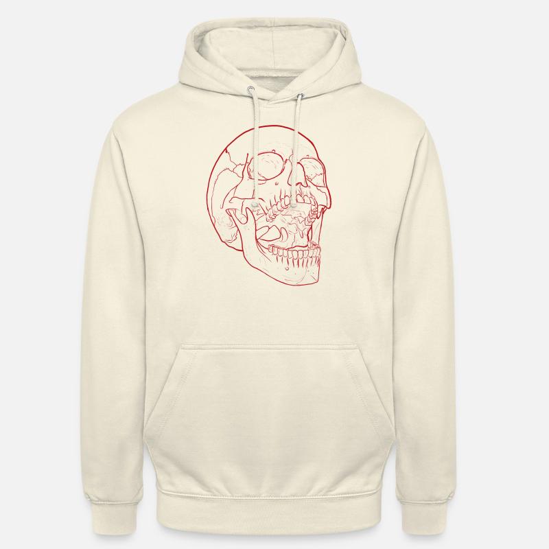 Silent Fall - Crâne en rouge - Sweat-shirt à capuche unisexe - vanille