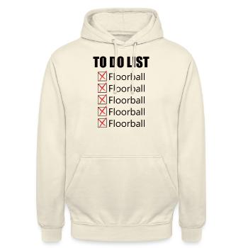Floorball - Unisex Hoodie - Vanille-Milchshake - Vorne - Alina (178cm) & Michal (187cm)