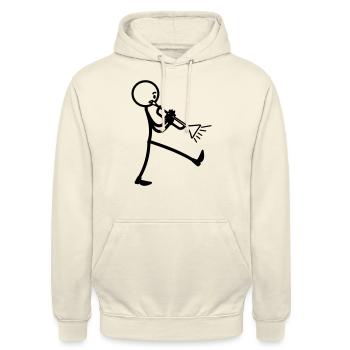 Trompeter - Unisex Hoodie - Vanille-Milchshake - Vorne - Alina (178cm) & Michal (187cm)