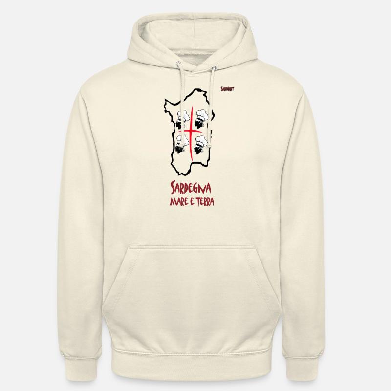 Sardaigne - Mare e Terra - Sweat-shirt à capuche unisexe - vanille