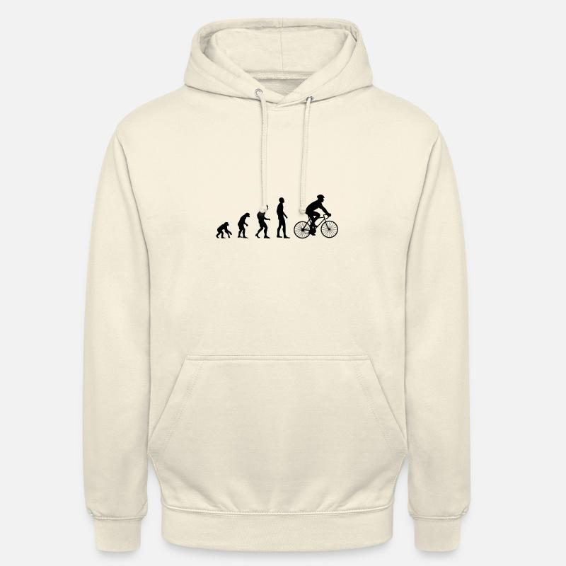 Evolution Radfahrer - Unisex Hoodie - Vanille-Milchshake