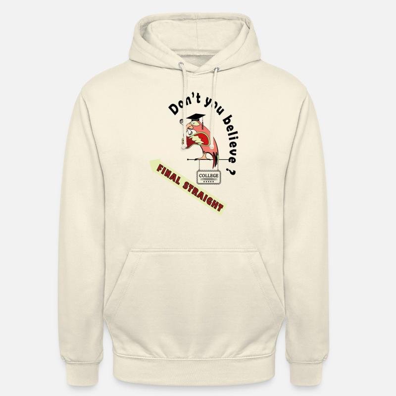 Der letzte gerade Schulpapagei - Unisex Hoodie - Vanille-Milchshake