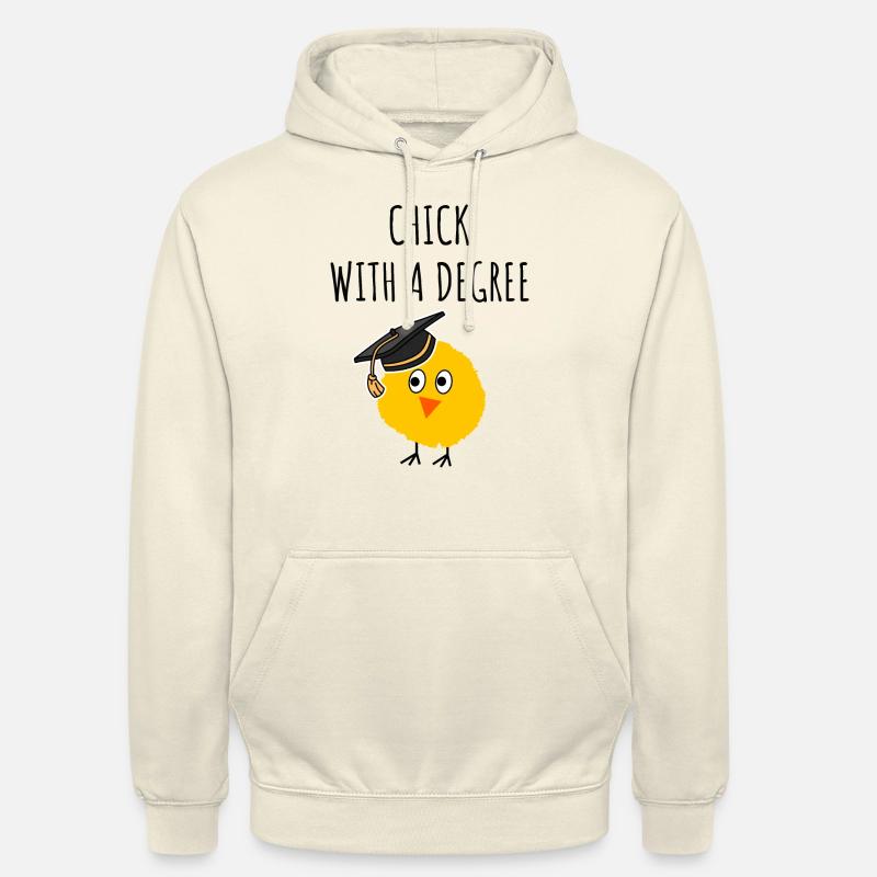 chick with a degree - Sweat-shirt à capuche unisexe - vanille