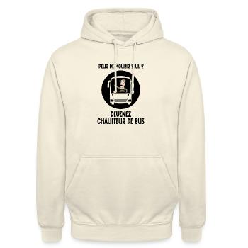 peur de mourir seul - Sweat-shirt à capuche unisexe - vanille - Devant - Alina (178cm) & Michal (187cm)