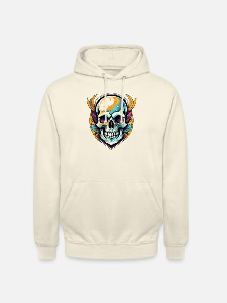 Artistic Skull, Skeleton, Morbid - Unisex Hoodie - vanilla