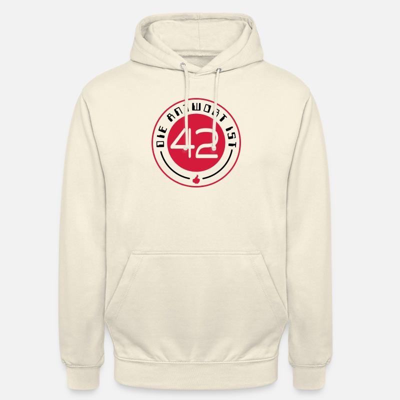 die Antwort ist 42 - Unisex Hoodie - Vanille-Milchshake