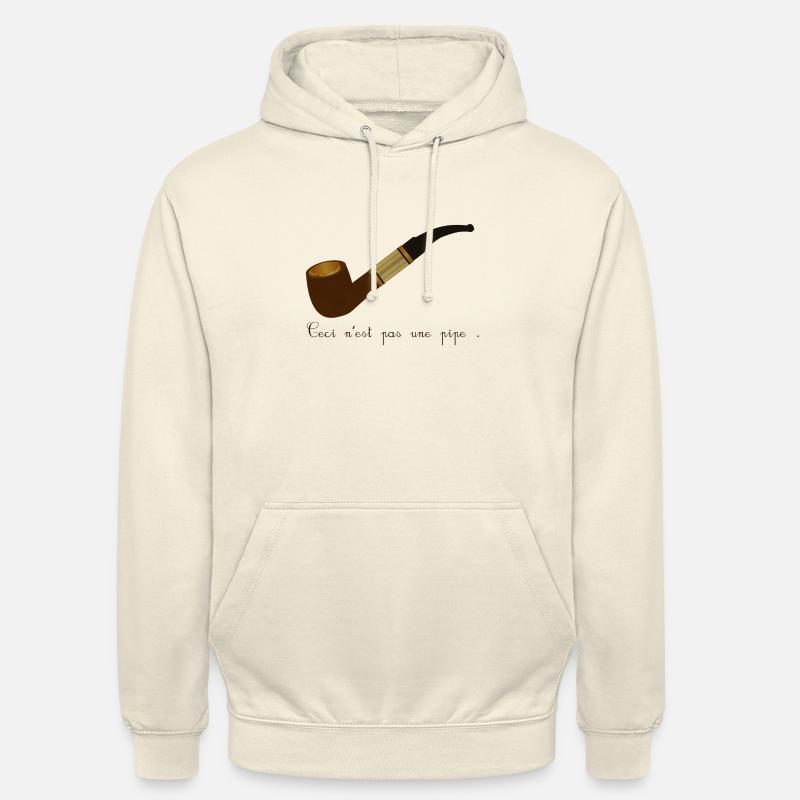 ceci n'est pas une pipe - Sweat-shirt à capuche unisexe - vanille