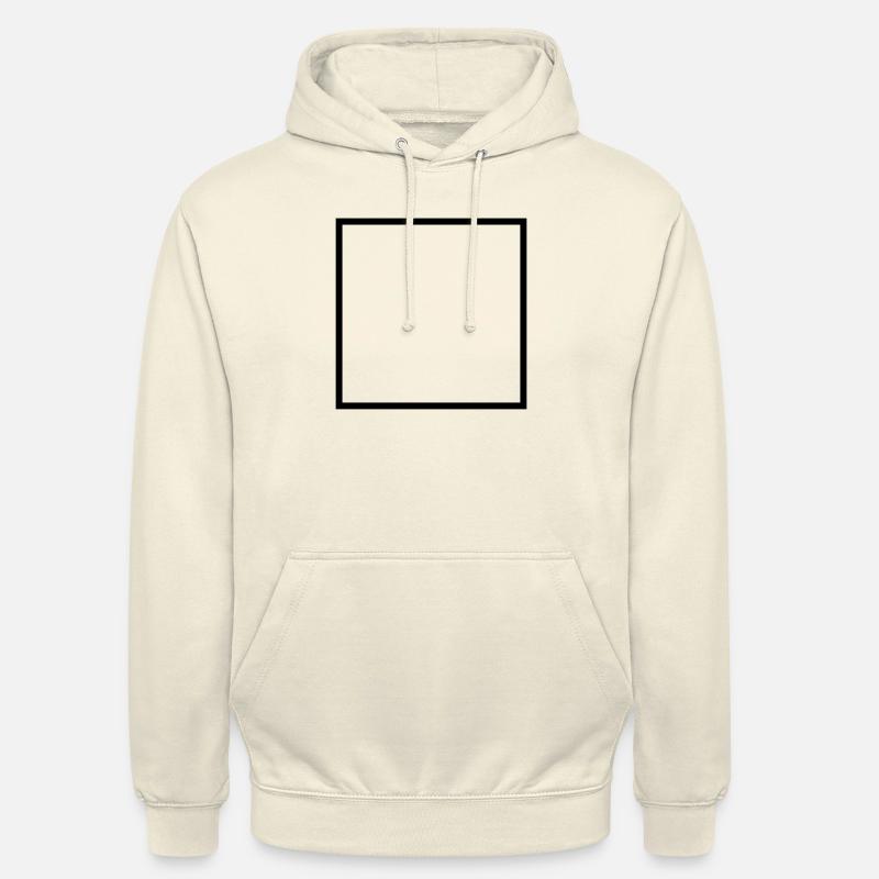 Rahmen // Quadrat // Viereck // Text umrahmen - Unisex Hoodie - Vanille-Milchshake