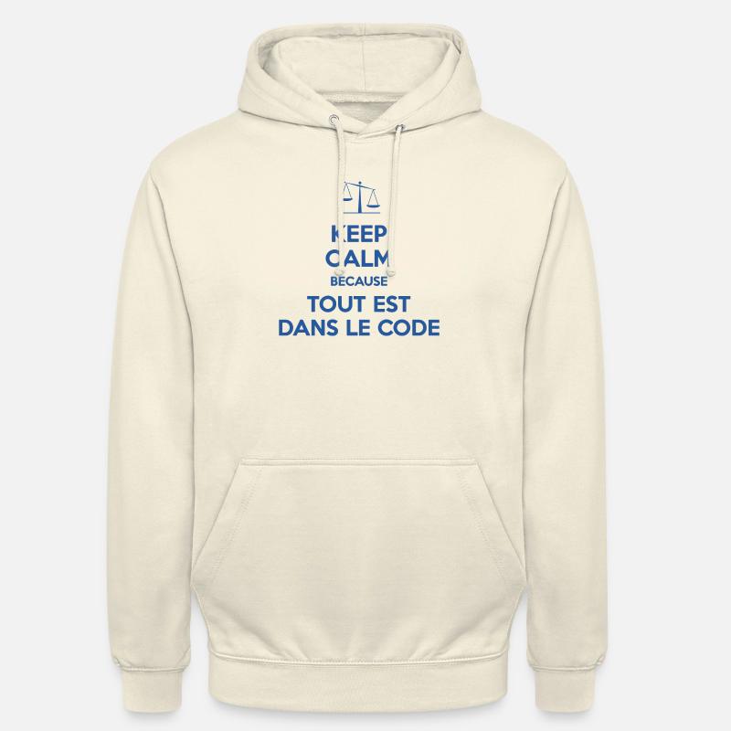 Tout est dans le code - Sweat-shirt à capuche unisexe - vanille