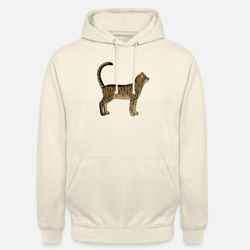 Chat rayé est - Sweat-shirt à capuche unisexe - vanille