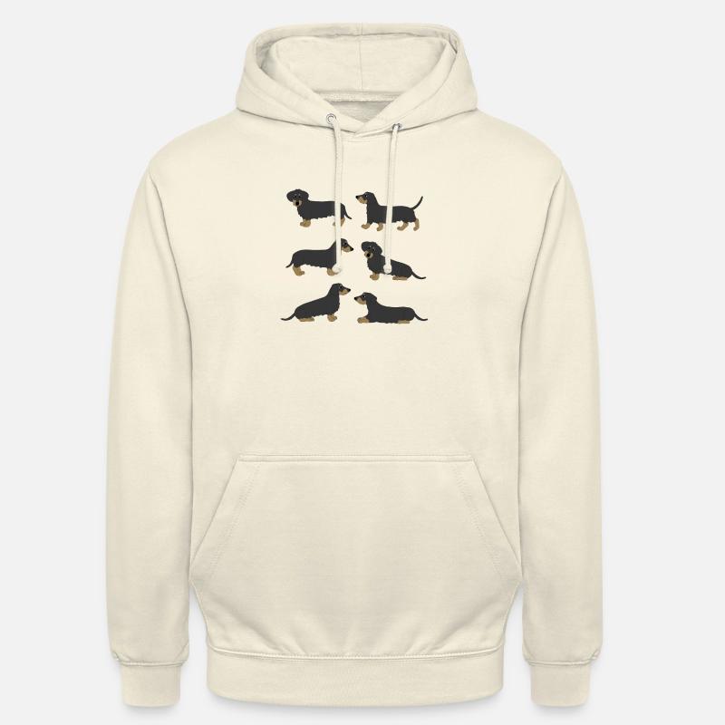 Cheveux brut sélection teckel - Sweat-shirt à capuche unisexe - vanille
