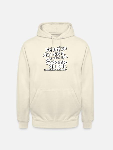 Fellation - Sweat-shirt à capuche unisexe - vanille