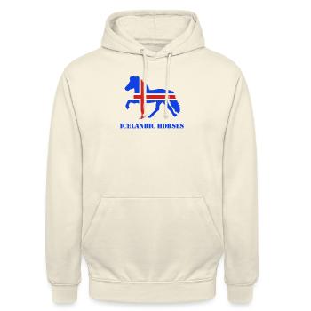 tölt flag - Unisex Hoodie - Vanille-Milchshake - Vorne - Alina (178cm) & Michal (187cm)