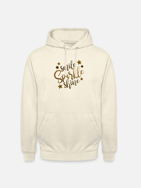Smile Sparkle Shine Shirt - Unisex Hoodie - vanilla