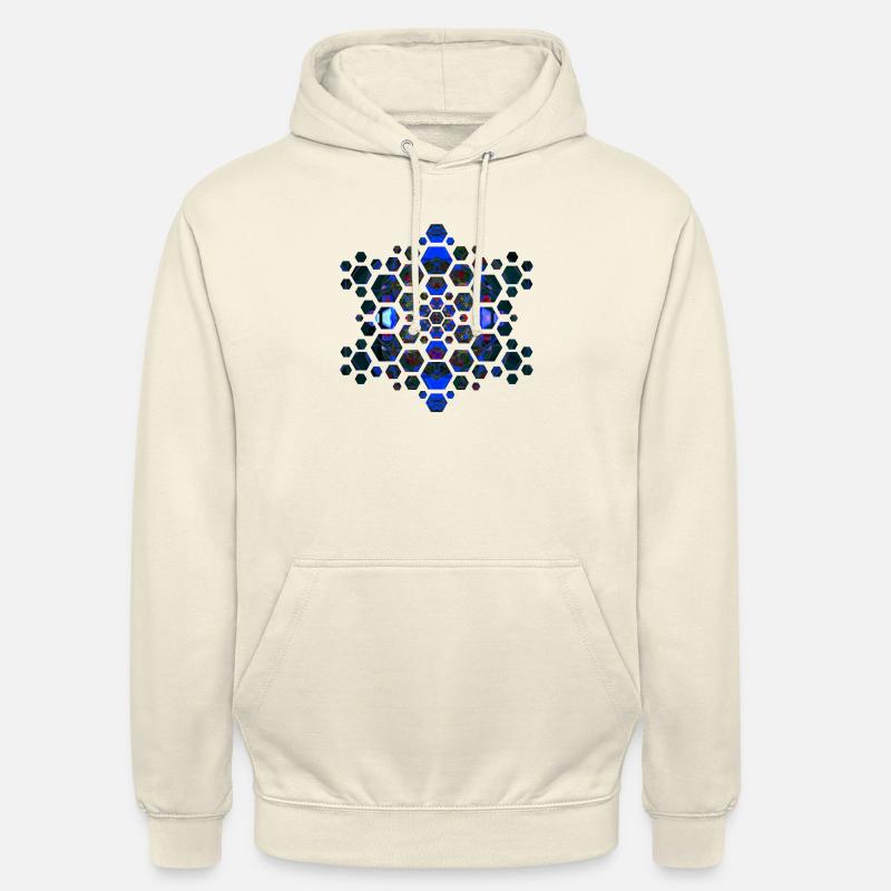 Psychedelic Hexagon I - Unisex Hoodie - Vanille-Milchshake