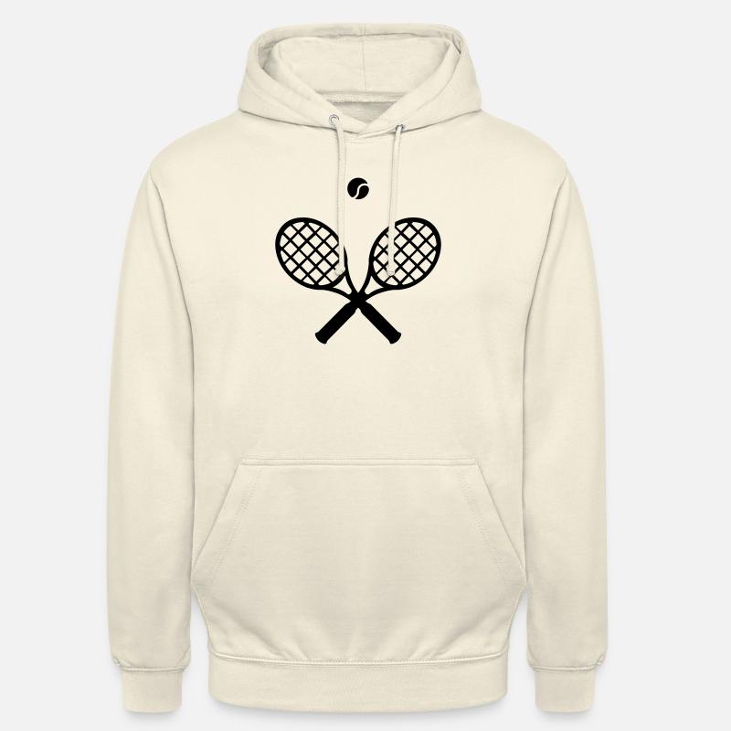 Raquettes de tennis - Sweat-shirt à capuche unisexe - vanille