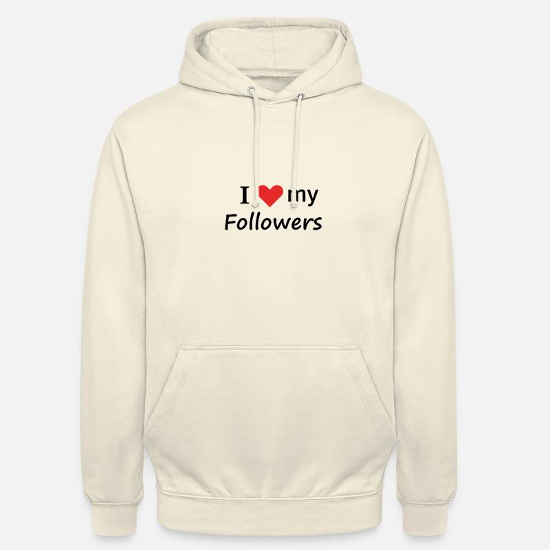 J’aime mes abonnés Instagram Internet Tweet - Sweat-shirt à capuche unisexe - vanille