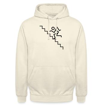 la façon de se glisser jusqu'à - Sweat-shirt à capuche unisexe - vanille - Devant - Alina (178cm) & Michal (187cm)