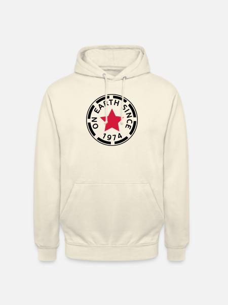 on earth since 1974 (uk) - Unisex Hoodie - vanilla