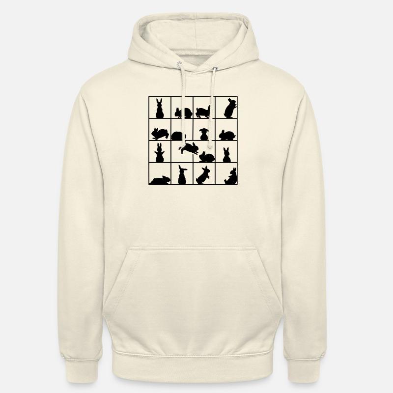 Lapin cube - Sweat-shirt à capuche unisexe - vanille