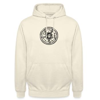 Luther Rose 01 ★ SpiritSpread - Unisex Hoodie - Vanille-Milchshake - Vorne - Alina (178cm) & Michal (187cm)