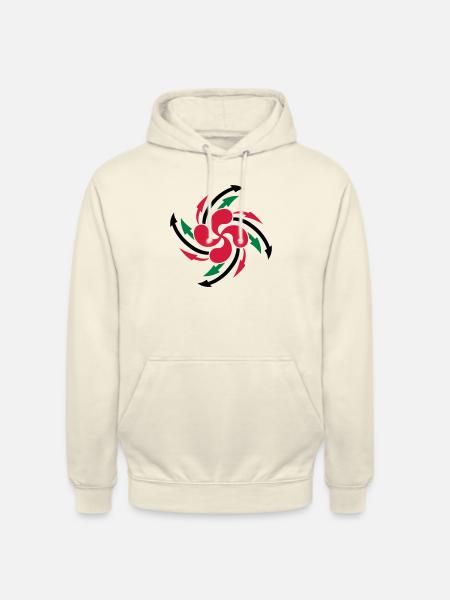 lauburu basque cross design - Unisex Hoodie - vanilla